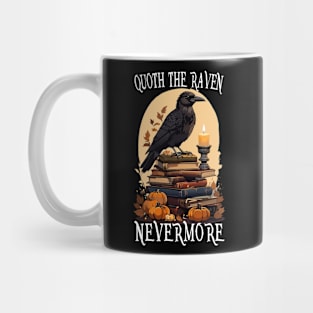 Quoth The Raven Nevermore Gothic Book Design Mug